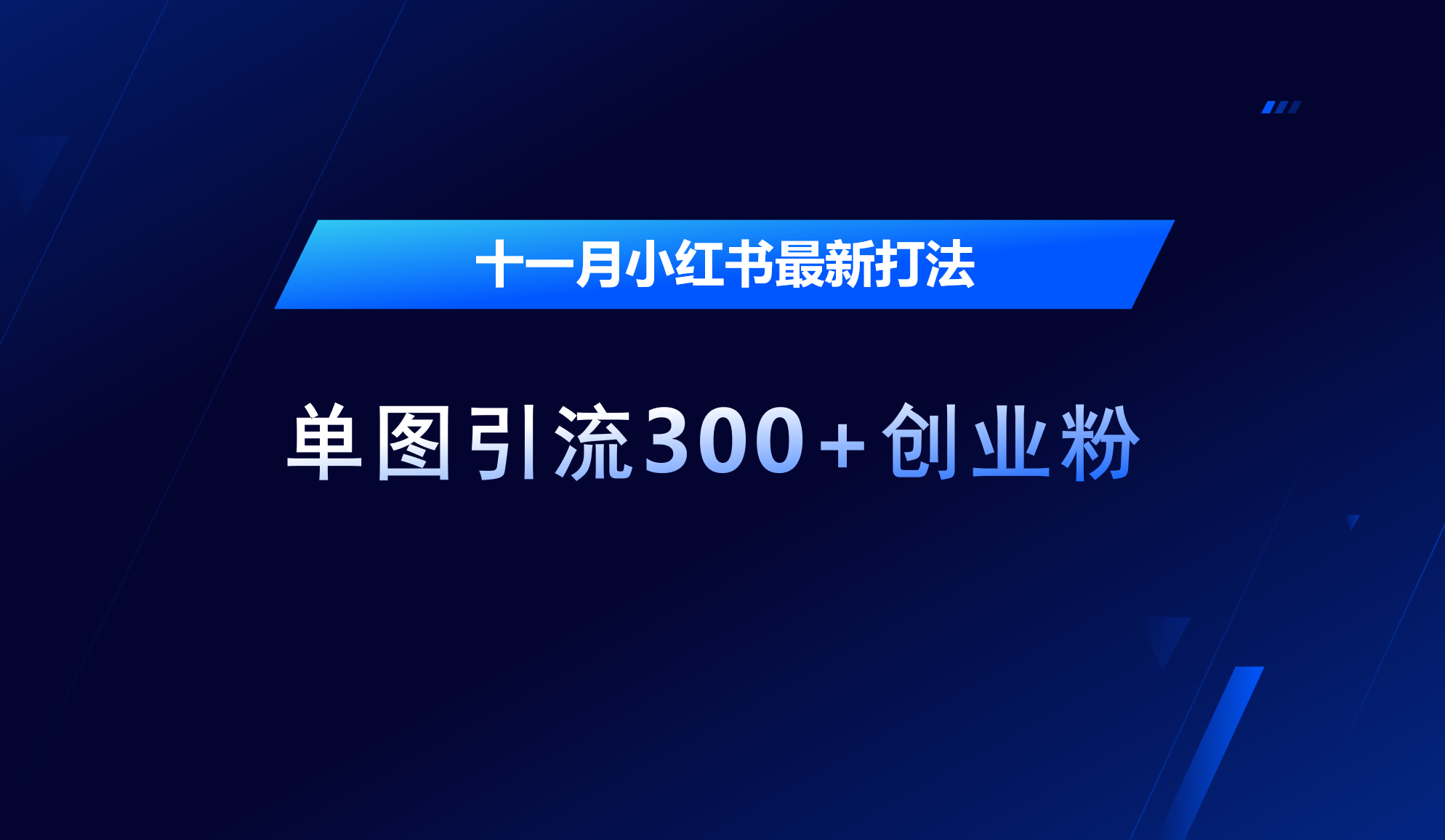 十一月，小红书最新打法，单图引流300+创业粉昊趣阁资源网昊趣阁资源网