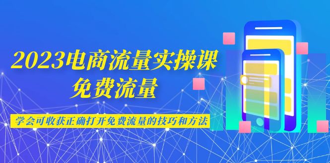 2023电商流量实操课-免费流量,学会可收获正确打开免费流量的技巧和方法昊趣阁资源网昊趣阁资源网