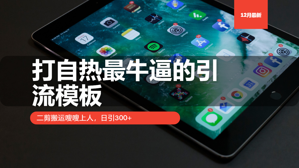 打自热最牛逼的引流模板，日引300+，二剪搬运嗖嗖上人昊趣阁资源网昊趣阁资源网