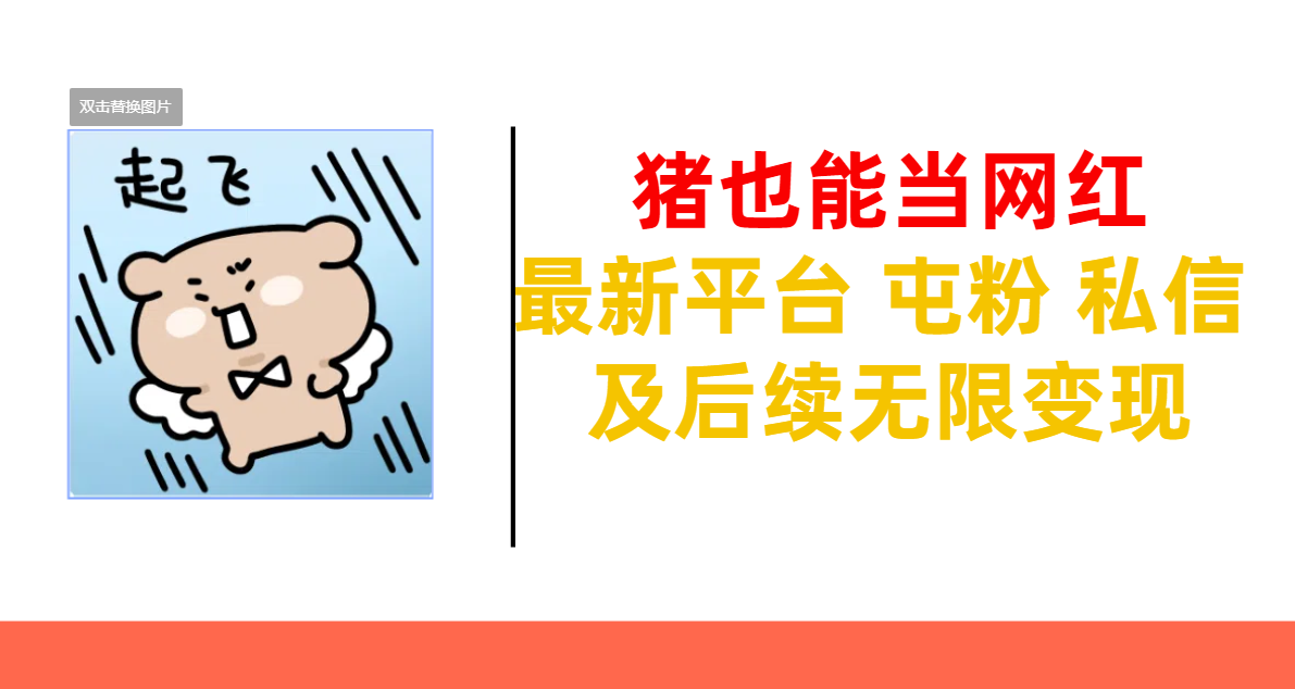 猪也能当网红-最新平台 屯粉 交流 私信 及后续无限变现昊趣阁资源网昊趣阁资源网