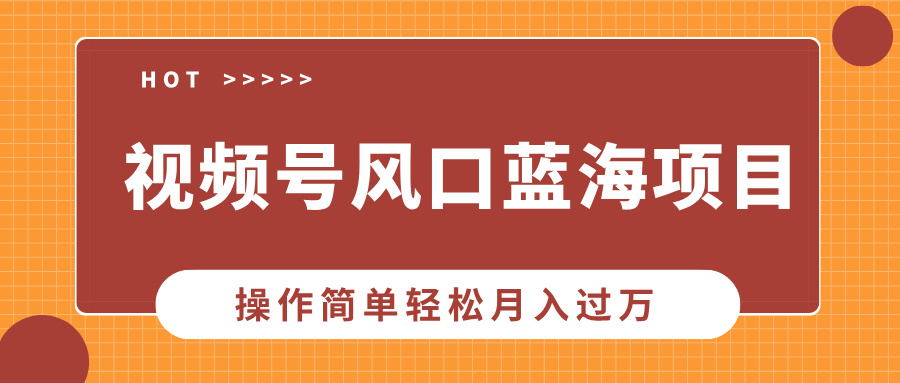 视频号风口蓝海项目,中老年人的流量密码,操作简单轻松月入过万昊趣阁资源网昊趣阁资源网