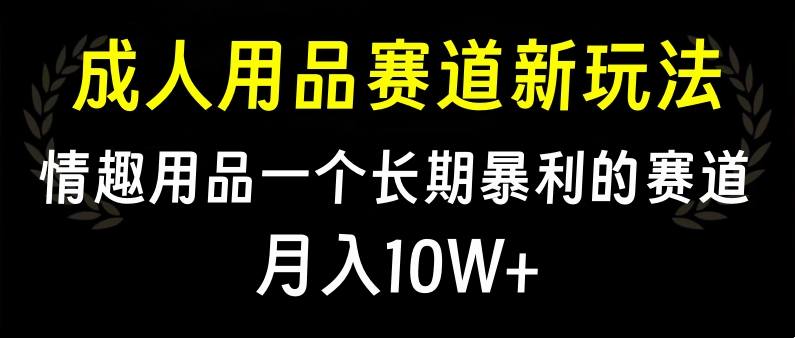 大人用品赛道新玩法，情趣用品一个长期暴利的赛道，月入10W+昊趣阁资源网昊趣阁资源网