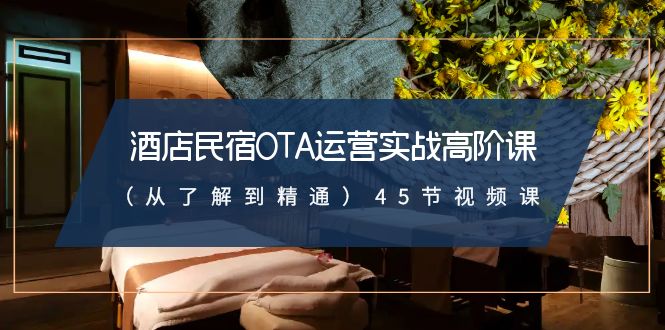 酒店民宿-OTA运营实战高阶课(从了解到精通)45节视频课昊趣阁资源网昊趣阁资源网