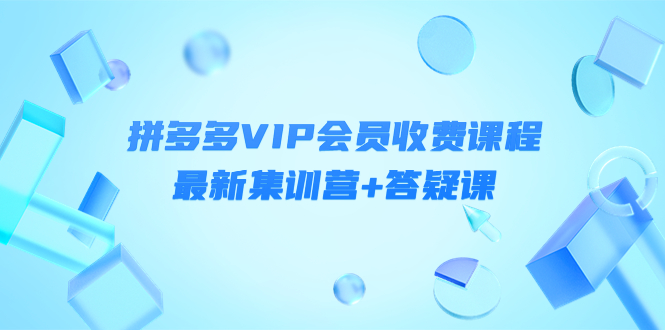 某社群·拼多多VIP会员收费课程，最新集训营+答疑课-价值3299元￼昊趣阁资源网昊趣阁资源网
