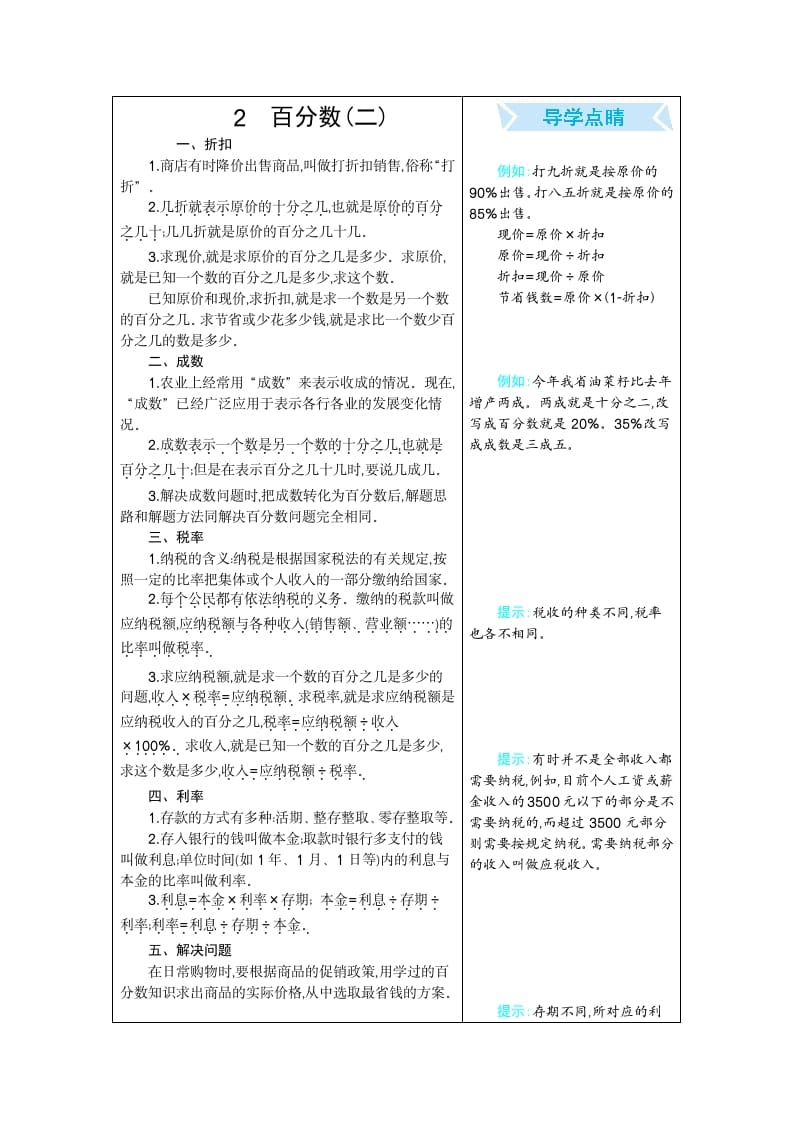 六年级数学下册2百分数（二）昊趣阁资源网昊趣阁资源网