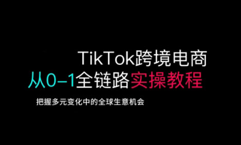 TikTok跨境电商从0-1全链路全方位实操教程，把握多元变化中的全球生意机会昊趣阁资源网昊趣阁资源网