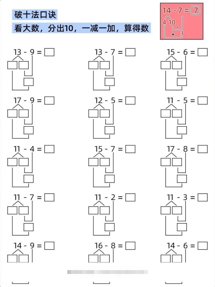 【数学】破十法,凑十法昊趣阁资源网昊趣阁资源网