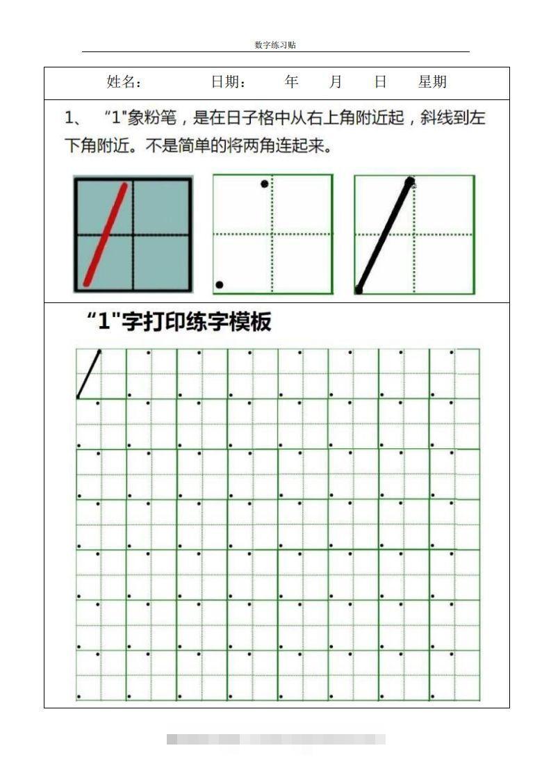 【数学】小学0-9数字书写规范字贴昊趣阁资源网昊趣阁资源网