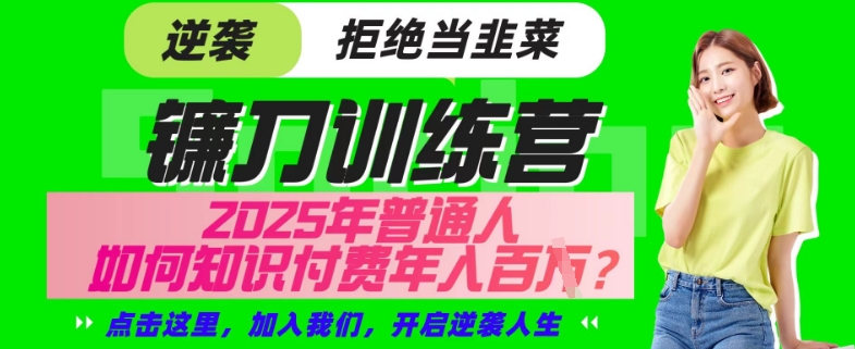 【网创项目终点站-镰刀训练营超级IP合伙人】25年普通人如何通过“知识付费”年入百个-仅此一版【揭秘】昊趣阁资源网昊趣阁资源网