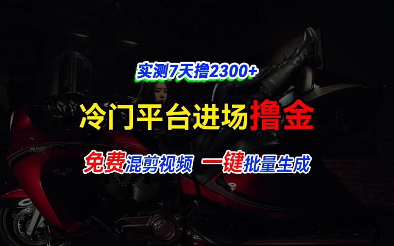 全新冷门平台vivo视频，快速免费进场搞米，通过混剪视频一键批量生成，实测7天撸2300+昊趣阁资源网昊趣阁资源网