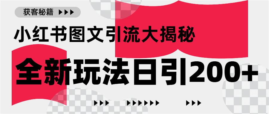 小红书图文引流，只需一张图片即可撬动百万流量，日引200+创业粉昊趣阁资源网昊趣阁资源网