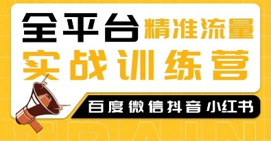 全平台精准流量实战训练营，百度微信抖音小红书SEO引流教程昊趣阁资源网昊趣阁资源网