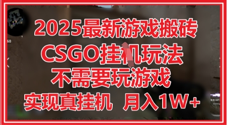 2025最新游戏搬砖,CSGO挂G,不需要玩游戏,实现真挂G,月入1W+【揭秘】昊趣阁资源网昊趣阁资源网