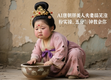AI唐朝胖美人夫妻搞笑涨粉实操,五分钟教会你昊趣阁资源网昊趣阁资源网