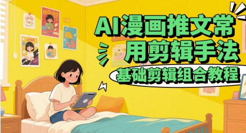 AI漫画推文常用剪辑手法,基础剪辑组合教程昊趣阁资源网昊趣阁资源网
