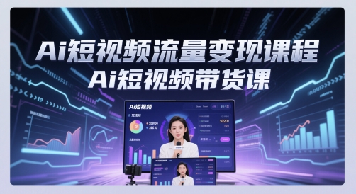 Ai短视频流量变现课程,Ai短视频带货课昊趣阁资源网昊趣阁资源网