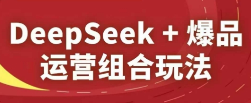DeepSeek+爆品运营组合玩法,2025淘系精品课昊趣阁资源网昊趣阁资源网
