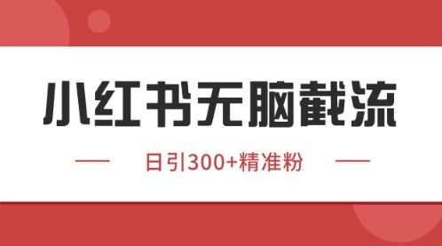 小红书只要你有同行就能获客,独家野路子获客玩法,暴力截流【揭秘】昊趣阁资源网昊趣阁资源网