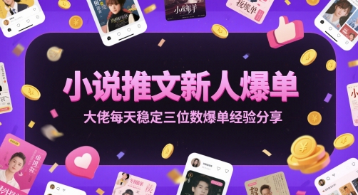 小说推文新人爆单大佬每天稳定三位数爆单经验分享昊趣阁资源网昊趣阁资源网