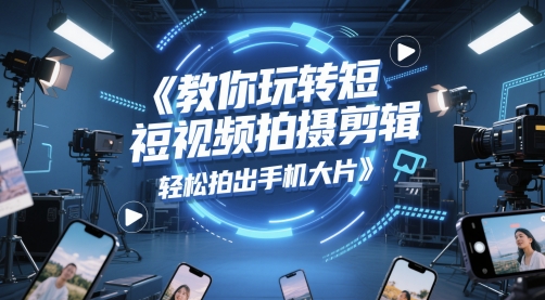 教你玩转短视频拍摄剪辑,轻松拍出手机大片昊趣阁资源网昊趣阁资源网