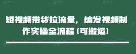 短视频带货拉流量,编发视频制作实操全流程(可搬运)昊趣阁资源网昊趣阁资源网