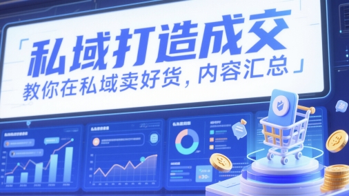 私域打造成交,教你在私域卖好货,内容汇总昊趣阁资源网昊趣阁资源网
