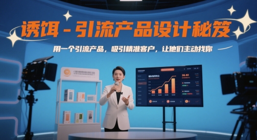 诱饵-引流产品设计秘笈,用一个引流产品,吸引精准客户,让他们主动找你昊趣阁资源网昊趣阁资源网