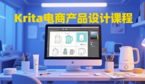 Krita电商产品设计课程,掌握从工具使用到创意落地的全链路设计能力昊趣阁资源网昊趣阁资源网