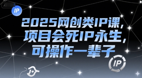 2025网创类IP课,项目会死IP永生,可操作一辈子昊趣阁资源网昊趣阁资源网