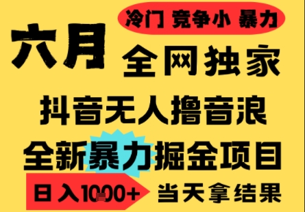 25年6月高爆抖音无人直播最新撸音浪掘金项目,小白可做,无脑日入1k+,门槛低可批量矩阵【揭秘】昊趣阁资源网昊趣阁资源网