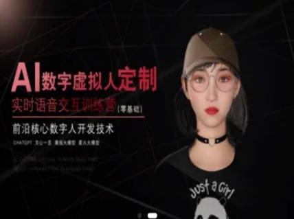 AI数字虚拟人定制,实时语音交互训练营(零基础),前沿核心数字人开发技术昊趣阁资源网昊趣阁资源网