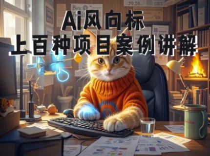 Ai风向标-附100种项目案例玩法-0基础小白到大神ai视频商业应用教学昊趣阁资源网昊趣阁资源网