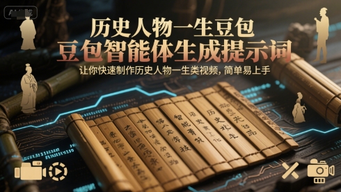 历史人物一生豆包智能体生成提示词,让你快速制作历史人物一生类视频,简单易上手昊趣阁资源网昊趣阁资源网