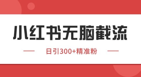 小红书截流同行客源,独家野路子获客玩法 日引200+暴力获客【揭秘】昊趣阁资源网昊趣阁资源网