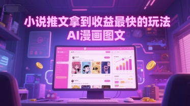 小说推文拿到收益最快的玩法,AI漫画图文昊趣阁资源网昊趣阁资源网