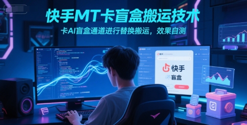 快手MT卡盲盒搬运技术,卡AI盲盒通道进行替换搬运,效果自测昊趣阁资源网昊趣阁资源网