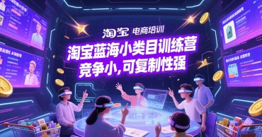 淘宝蓝海小类目训练营， 竞争小，可复制性强昊趣阁资源网昊趣阁资源网
