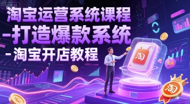 淘宝运营系统课程-打造爆款系统-淘宝开店教程昊趣阁资源网昊趣阁资源网