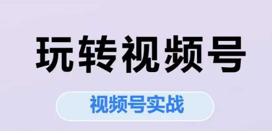 玩转视频号，视频号实战系列课昊趣阁资源网昊趣阁资源网
