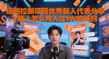 短剧拉新项目优秀新人代表分享新人怎么月入过1W的诀窍昊趣阁资源网昊趣阁资源网