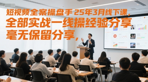 短视频全案操盘手25年3月线下课,全部实战一线操盘手经验分享,毫无保留分享,全是干货昊趣阁资源网昊趣阁资源网