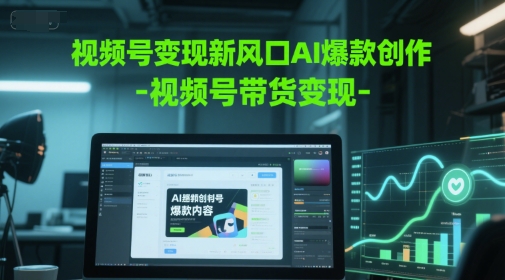 视频号变现新风口AI爆款创作-视频号带货变现昊趣阁资源网昊趣阁资源网