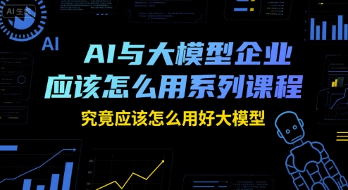 AI与大模型企业应该怎么用系列课程,究竟应该怎么用好大模型昊趣阁资源网昊趣阁资源网