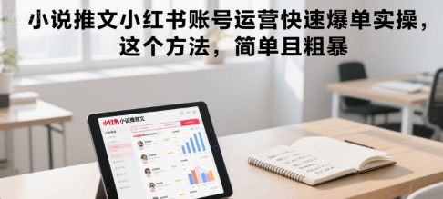 小说推文小红书账号运营快速爆单实操,这个方法,简单且粗暴昊趣阁资源网昊趣阁资源网
