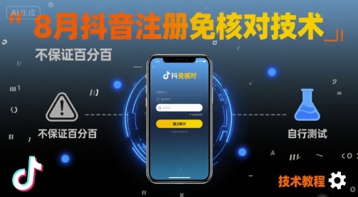 8月抖音注册免核对技术,不保证百分百,自测昊趣阁资源网昊趣阁资源网