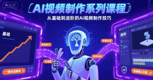 AI视频制作系列课程,从基础到进阶的AI视频制作技巧全涵盖昊趣阁资源网昊趣阁资源网