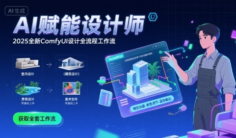 AI赋能设计师， 2025全新comfyui设计全流程工作流 ，室内-建筑-景观-美术，零基础直接上手昊趣阁资源网昊趣阁资源网
