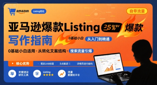 亚马逊爆款Listing写作方法，亚马逊0基础小白也能写爆款自带流量的Listing昊趣阁资源网昊趣阁资源网