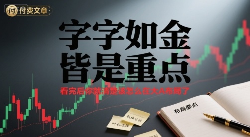 付费文章:字字如金 皆是重点, 看完后 你就清楚该怎么在大A布局了昊趣阁资源网昊趣阁资源网