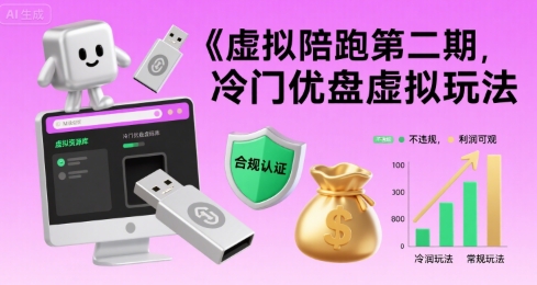 虚拟陪跑第二期,冷门优盘虚拟玩法,不违规,利润可观昊趣阁资源网昊趣阁资源网